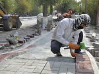 9 көше жарықтандырылып, тротуарлар салынуда