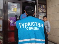 Түркістанда еріктілер елге көмектесуде