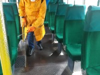 Шымкентте қоғамдық көліктер күніне ек рет дезинфекциялануда