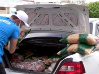 Карантиндегі отбасыларға азық түлік жеткізіп, сауап алды