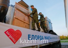 Елордадан Мақтаарал ауданы тұрғындарына гуманитарлық жүк жөнелтілді