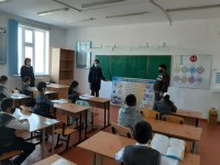 Оқушыларға жол қауіпсіздігі туралы сабақ өтілді