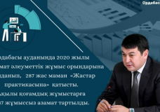 Ордабасы ауданында нәтижелі жұмыстар атқарылуда