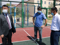 Қайнарбұлақ тұрғын алабында  жаңа спорт  алаңшасы  пайдалануға берілді
