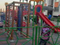 «Асар» шағынауданында ойын алаңшасы абаттандырылуда