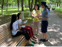 Полицейлер «Зорлық-зомбылыққа жол жоқ» акциясын өткізді