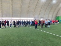 Әлеуметтік қызметкерлер жасыл алаңда күш сынасты